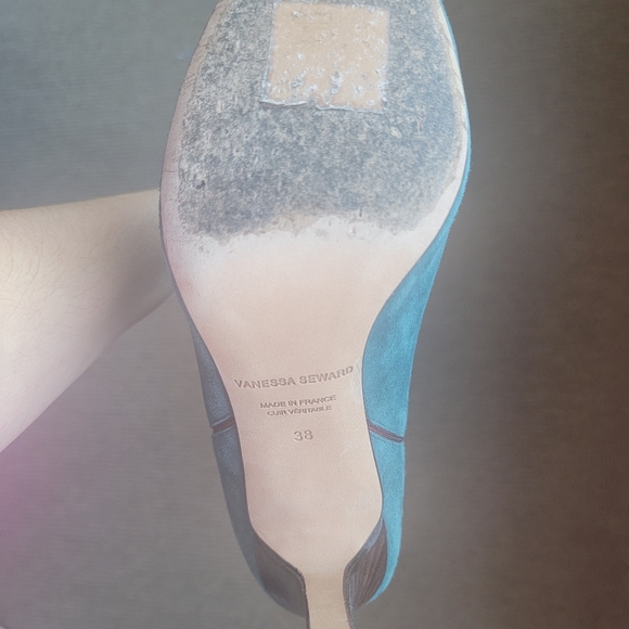 Gorgeous teal suede OTK boot, made in France size 38 but would fit 7.5 - Picture 5 of 6